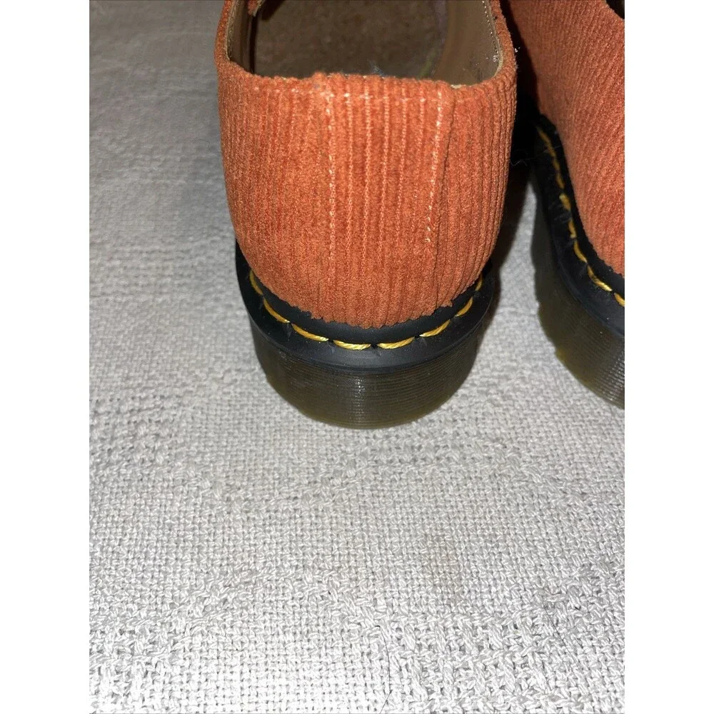 Dr. Martens Men’s Corduroy Oxfords Size 8 M Orange Streetwear Outdoors City NWOB